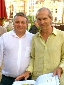 Olivier BOUSSARD et Michel MEUNIER lors du lancement du livre Une cuisine sarthoise